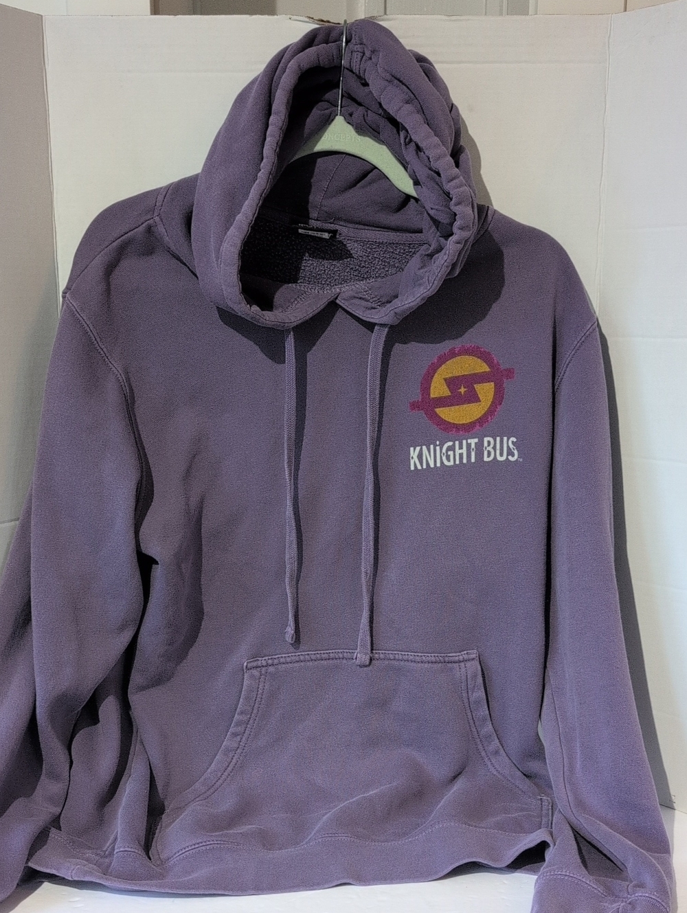 Universal Studios Harry Potter Purple Knight Bus Graphic Hoodie Sweater - Men- S